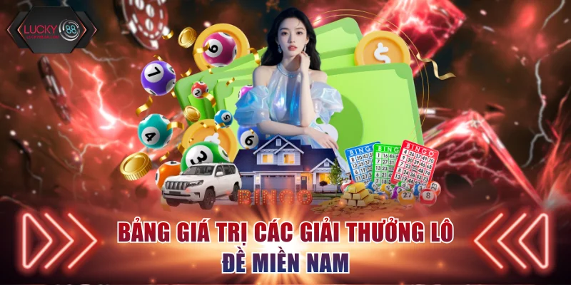 Bảng giá trị các giải thưởng lô đề miền Nam