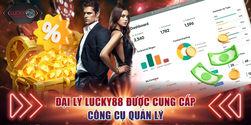 Đại lý Lucky88 được cấp các công cụ quản lý