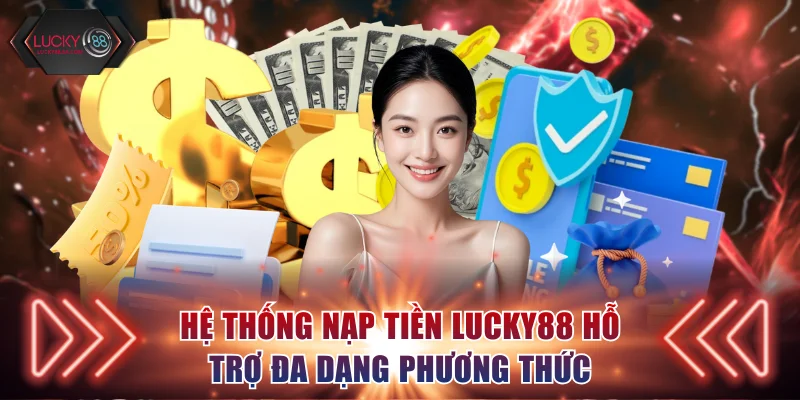 Hệ thống nạp tiền Lucky88 hỗ trợ đa dạng phương thức