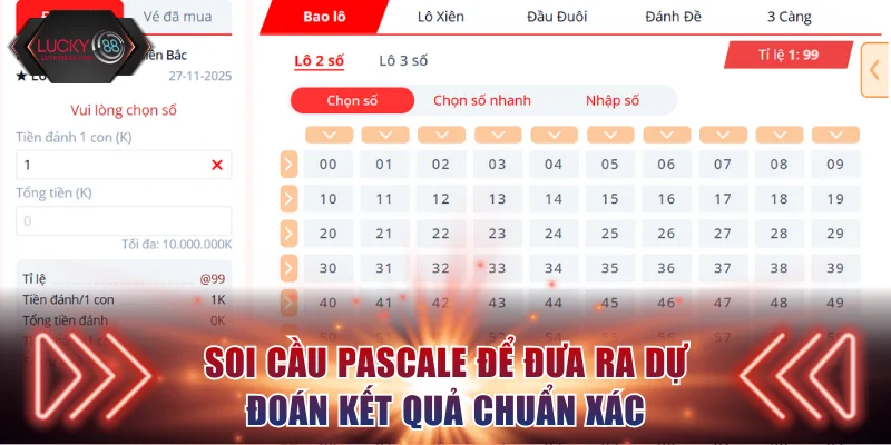 Soi cầu Pascale để đưa ra dự đoán kết quả chuẩn xác