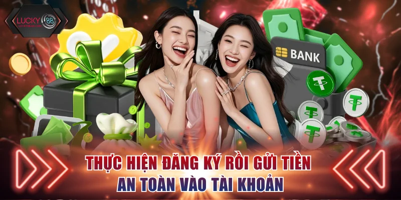 Thực hiện đăng ký rồi gửi tiền an toàn vào tài khoản